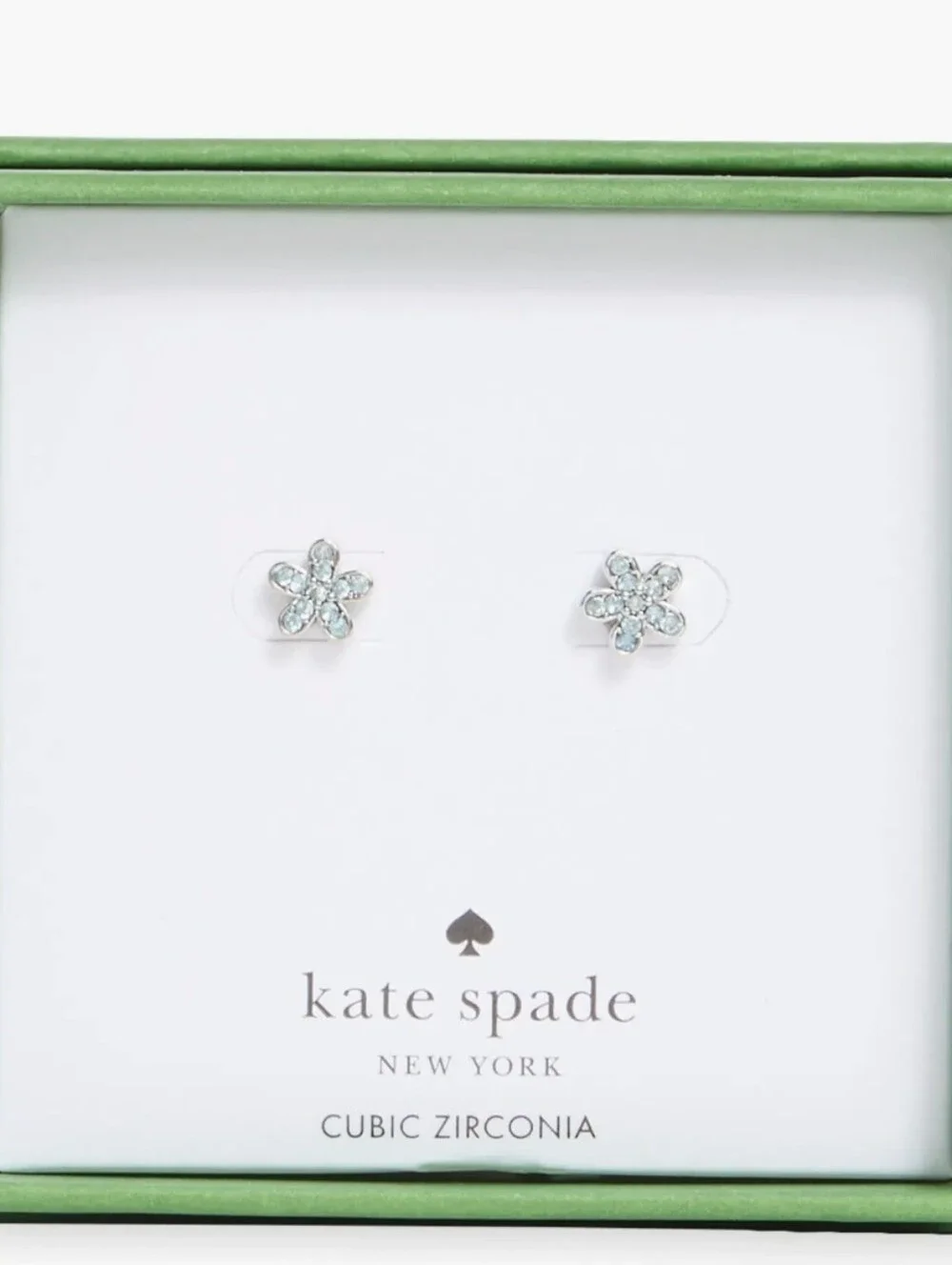 💙▪️Kate Spade ▪️pavé cubic zirconia flower stud earrings
